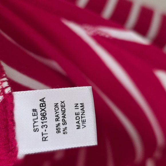 Red and White Striped Zenana Top - Picture 5 of 5